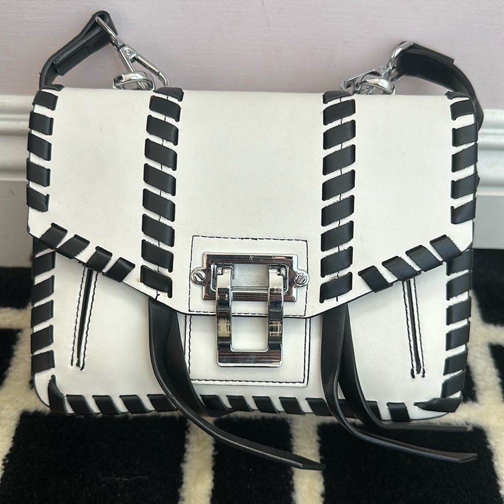 Black and white crossbody